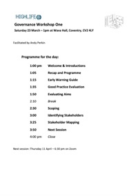 W1 Programme W1 Programme